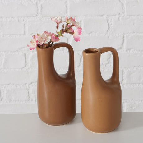 Boltze home vase sten brun h18,2cm