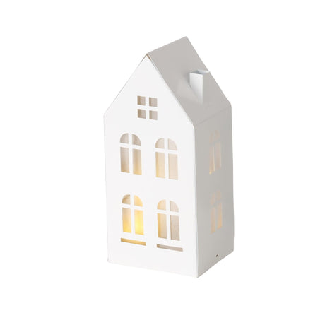 Boltze home deco house domizil metal med LED h22.3cm (ekskl. 3x AAA batteri)