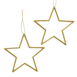 Boltze home julevedhæng star dara 2-delt 12x12cm plastglimmer