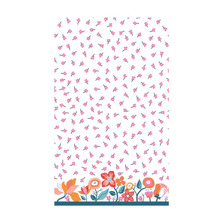 Duni tafellaken vibrant bloom cel 138x220cm