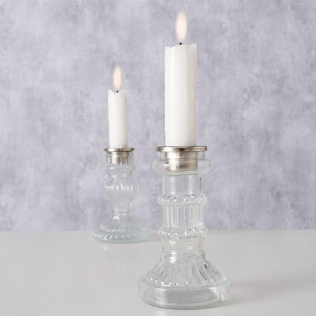 Boltze home lysestage moline h11,5cm klart glas