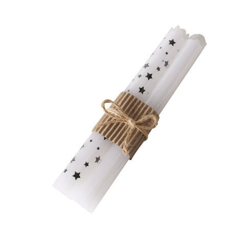Boltze hjemmemiddagslys sari sæt med 2 stk h20x2,2cm hvid