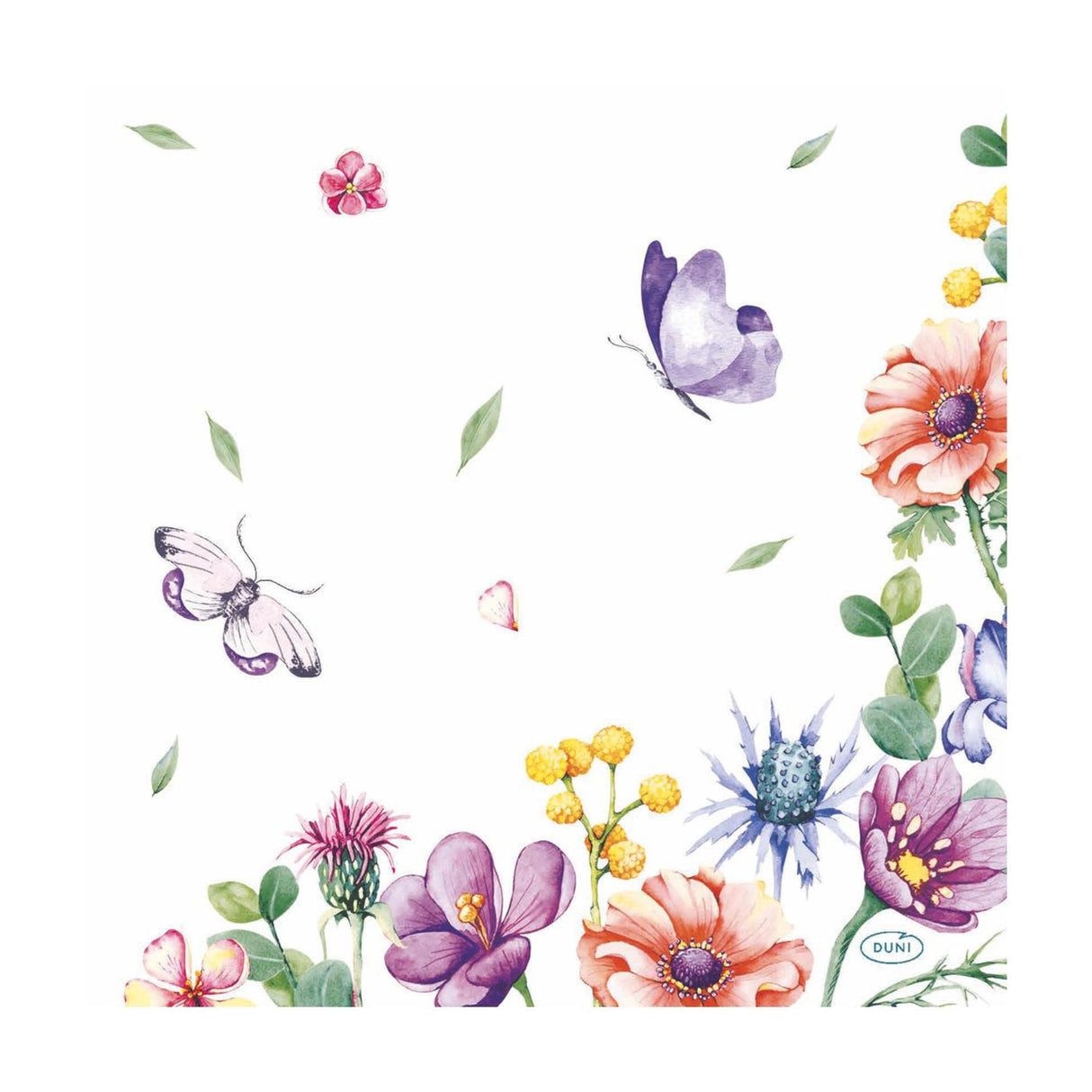 Duni servietter breezy sommerfugle 3-lags tissue 33x33cm