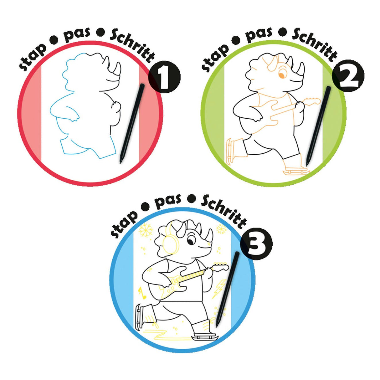 Jumbo Dessineo -figurer Trin for trin Tegning Board