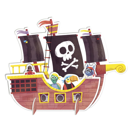 Goula børnepuslespil diset xxl piratbåd 48 dele