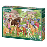 Jumbo falke puslespil - rideskole, 1000 stk.