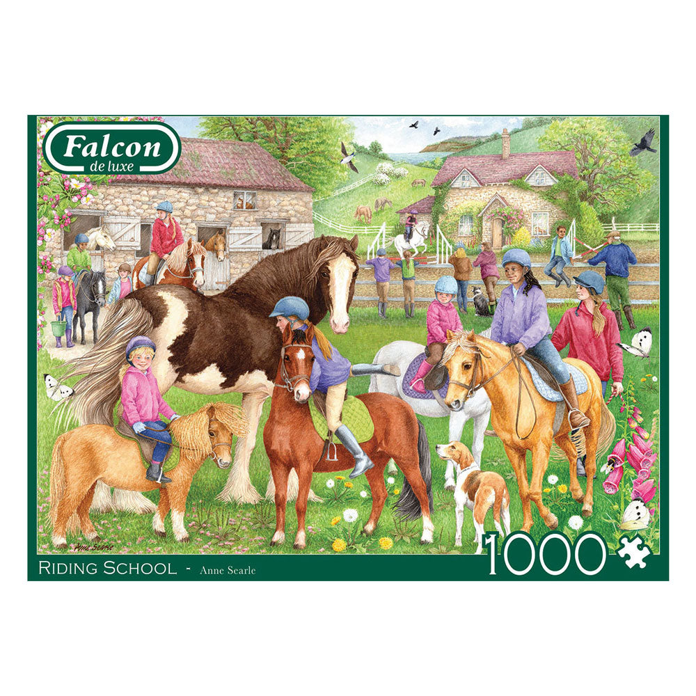 Jumbo falke puslespil - rideskole, 1000 stk.