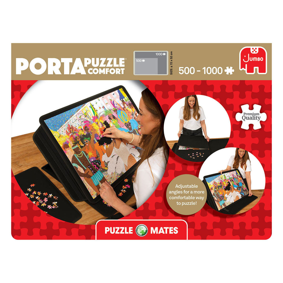 Jumbo portapuzzle komfort puslespil måtte, 500-1000 brikker