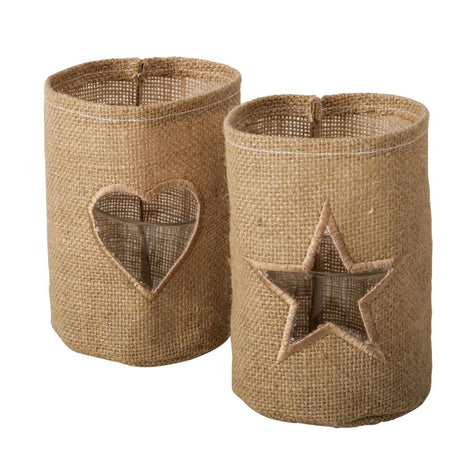 Boltze hjemmelanterne finia klart glas jute øh15cm
