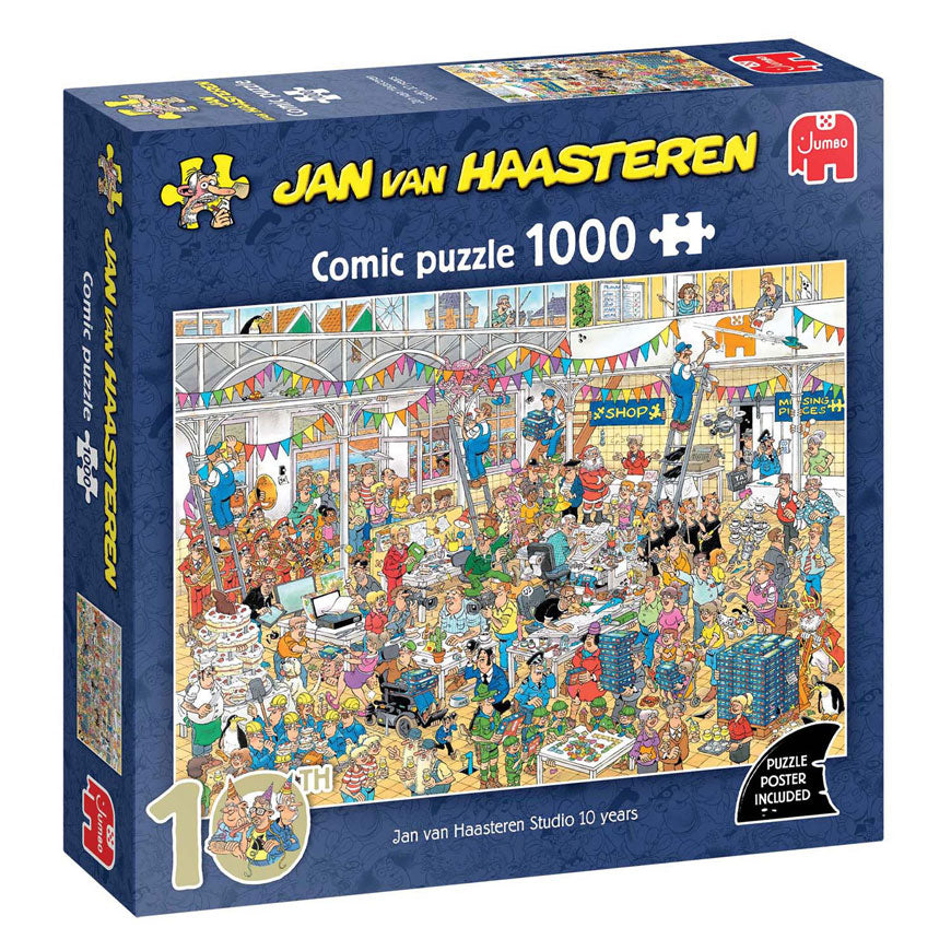 Jumbo Jan van Haasteren puslespil - 10 år Jan Van Haasteren Studio, 1000 stk.