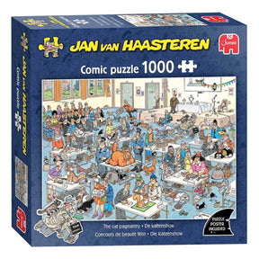 Jan van Haasteren puslespil - katteudstillingen - 1000 stk.
