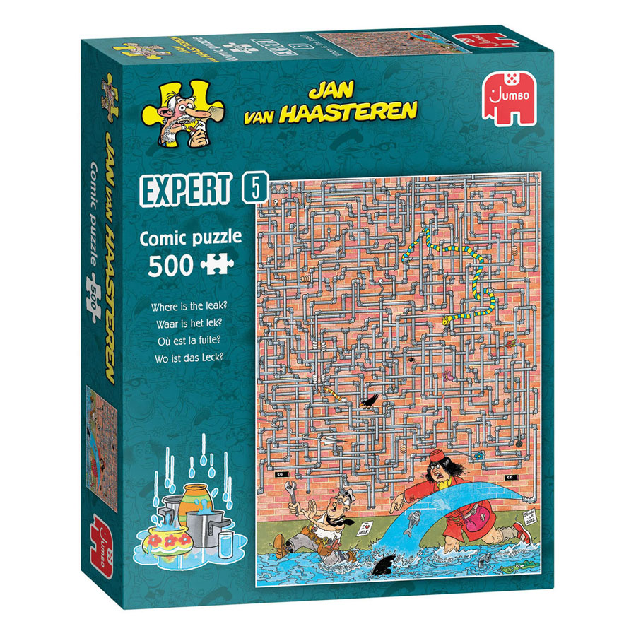 Jumbo jan van haasteren legpuzzel expert 5 - waar is het lek? - 500st.
