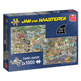 Jumbo Jan van Haasteren puslespil - 2i1 safaristorm, 2x1000 stk.