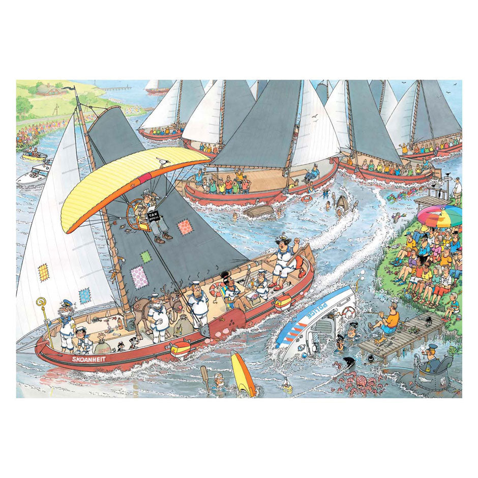Jumbo jan van haasteren legpuzzel - de kaasmarkt skutsjesilen - 2x1000st.