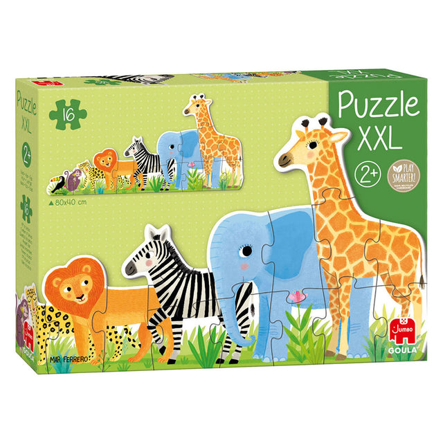 Jumbo goula puslespil xxl jungle fra lille til stor - 16 stk.