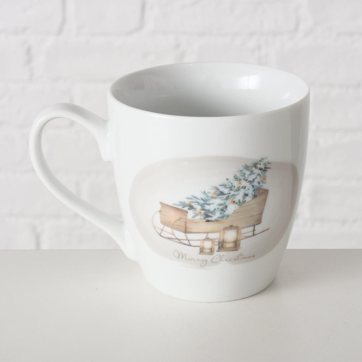 Boltze home jumbo krus slæde 480 ml porcelæn