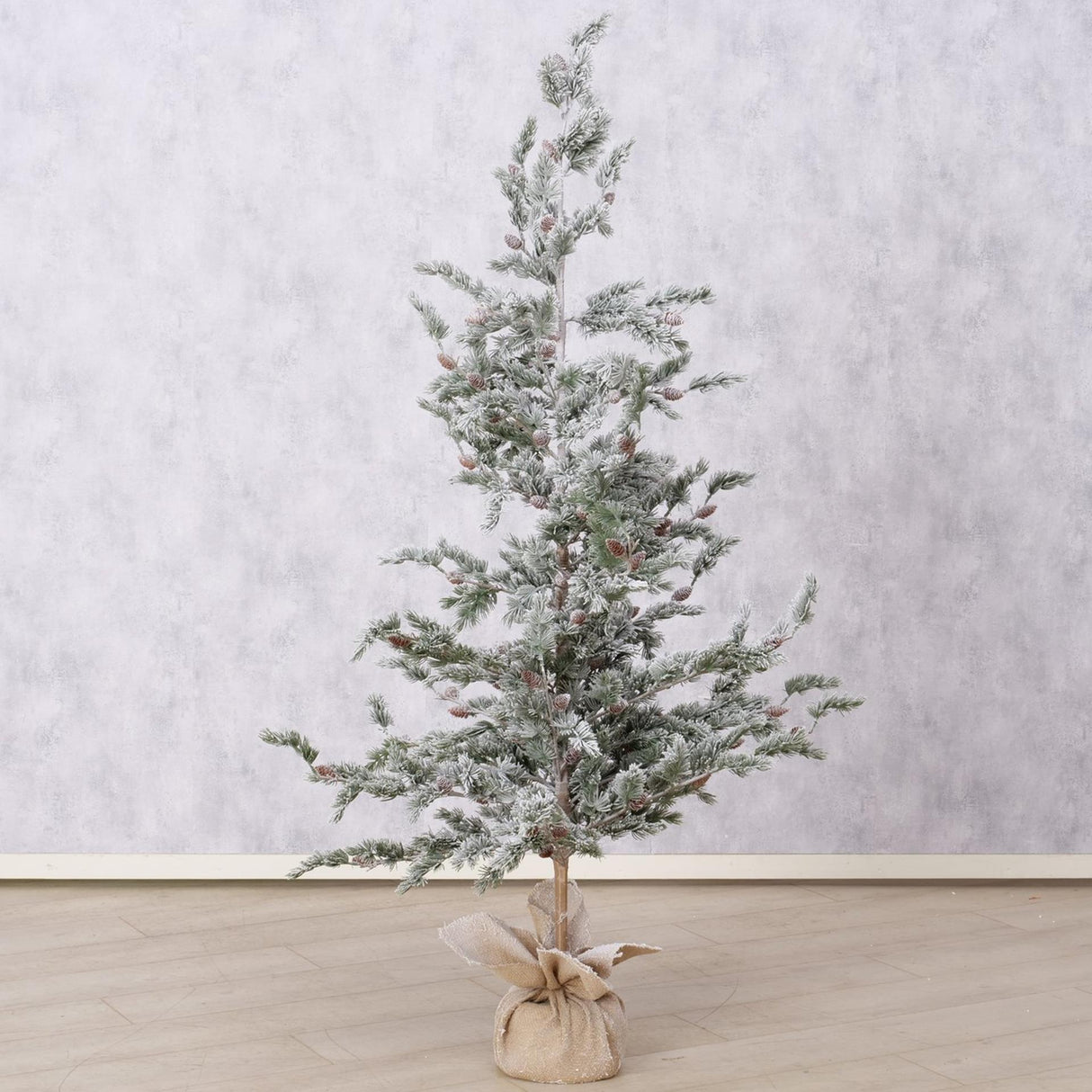 Boltze home juletræ kiefer h180cm, jern, polyethylen, jute