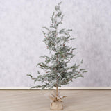 Boltze home juletræ kiefer h180cm, jern, polyethylen, jute