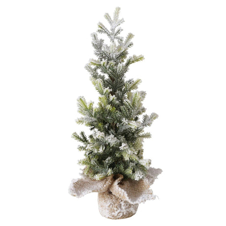 Boltze home kunstigt juletræ i jutepose garvet sølvfyr ã˜15xh40cm