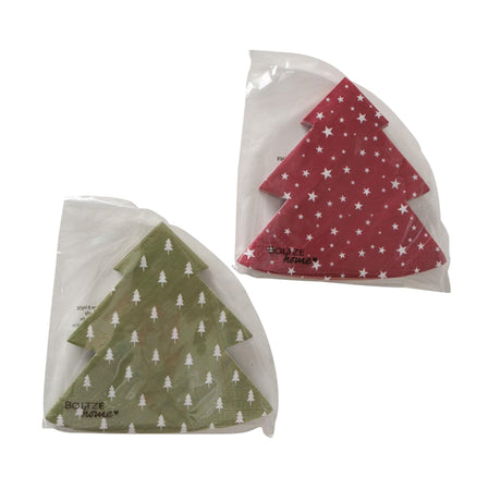 Boltze home servetten kerstboom grona 12-delig papier