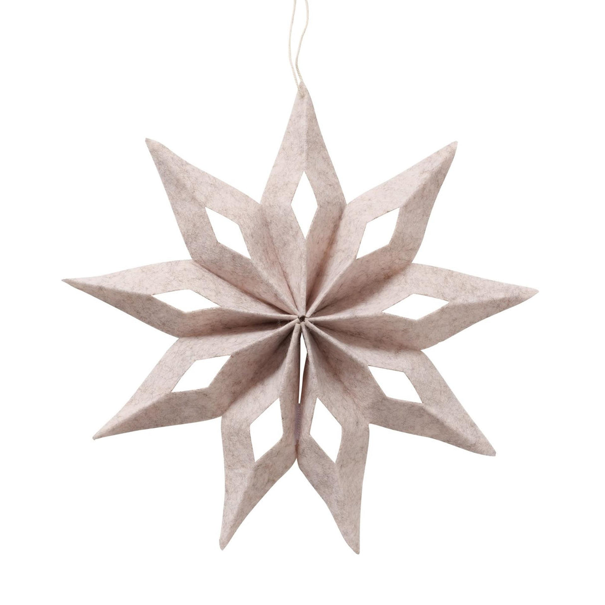 Boltze home julestjerne kassio dia.30cm filt cremebeige