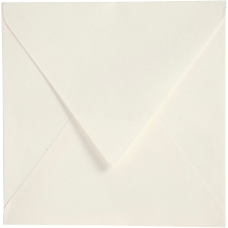 Creativ firmakuverter, kuvertstørrelse 16x16 cm, 120 gr, råhvid, 50 stk. 1 æske