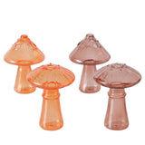 Boltze hjemmevase champignon vinga glas dia.8x10,5cm brun orange