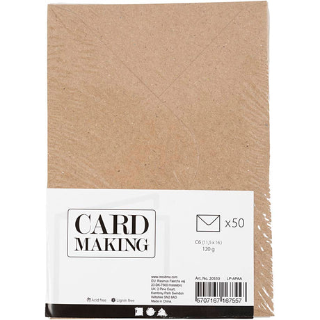 Kreativ virksomhed https: www.cchobby.nl genbrugt-kuvert-størrelse-envelope-11-5x16-cm-120-natural-50-piece-1-box