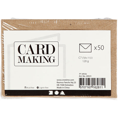 Kreativ virksomhed https: www.cchobby.nl genbrugt-kuvert-størrelse-envelope-7-8x11-5-cm-120-gr-natural-50-piece-1-box