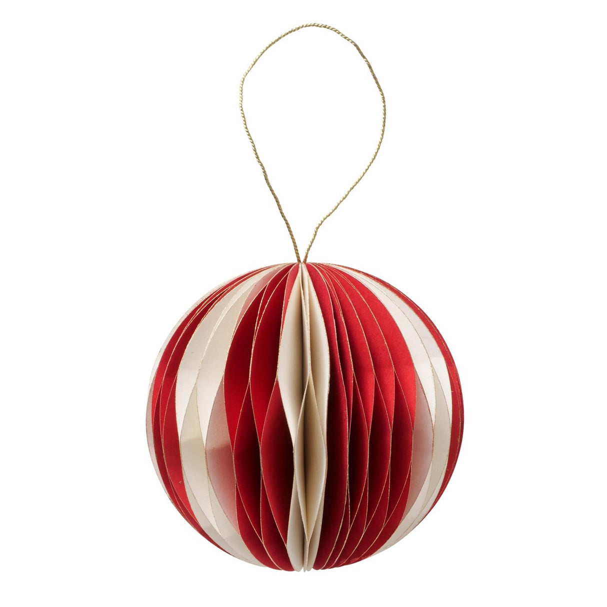 Boltze home julekugle yorki papir ã˜8,9cm mat rød hvid