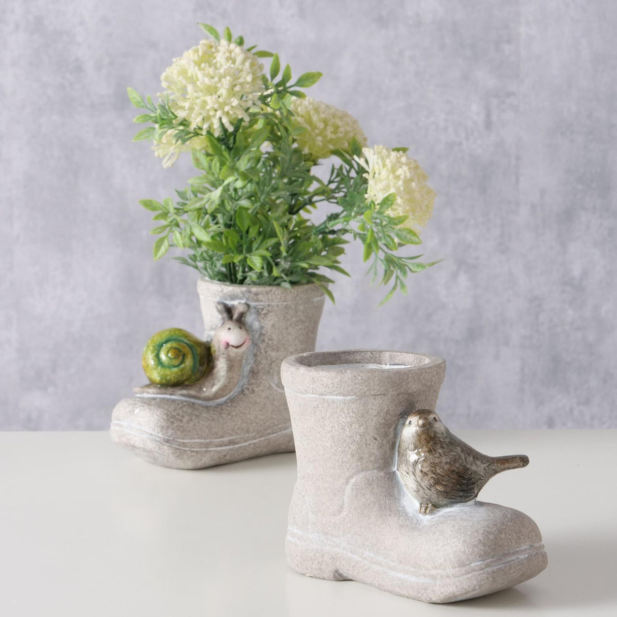 Boltze hjem blomsterpotte paulona 14,2x7,8x10,3 cm terracotta