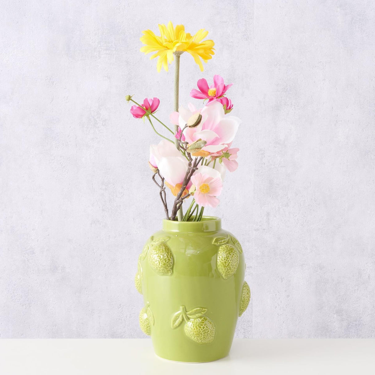 Boltze hjemmevase lime dia18x20,5cm porcelæn citrus