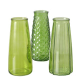 Boltze hjemmevase oriana dia9,5x22,5cm glaslakeret grøn