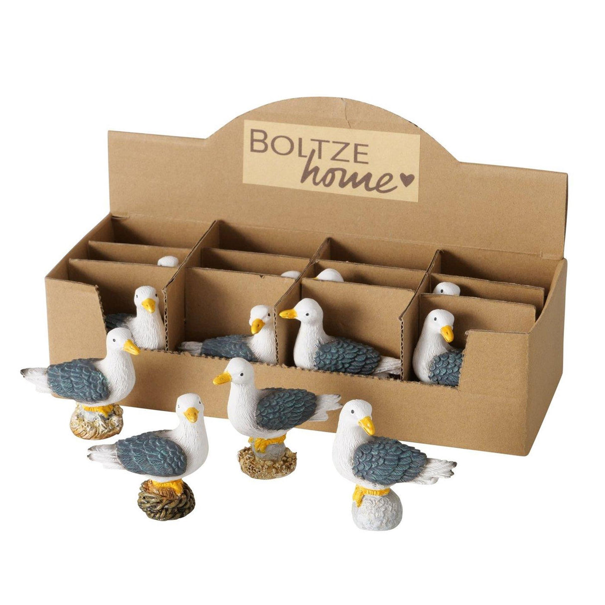 Boltze hjemmefigur måge polyresin 5,5x2,5x5,5cm