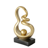 Boltze hjemmeskulptur palowa abstrakt 13,5x7,5x24 cm polyresin guld