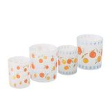 Boltze hjemmelanterne orange 2-delt 7x8,5cm og 9x10cm glas