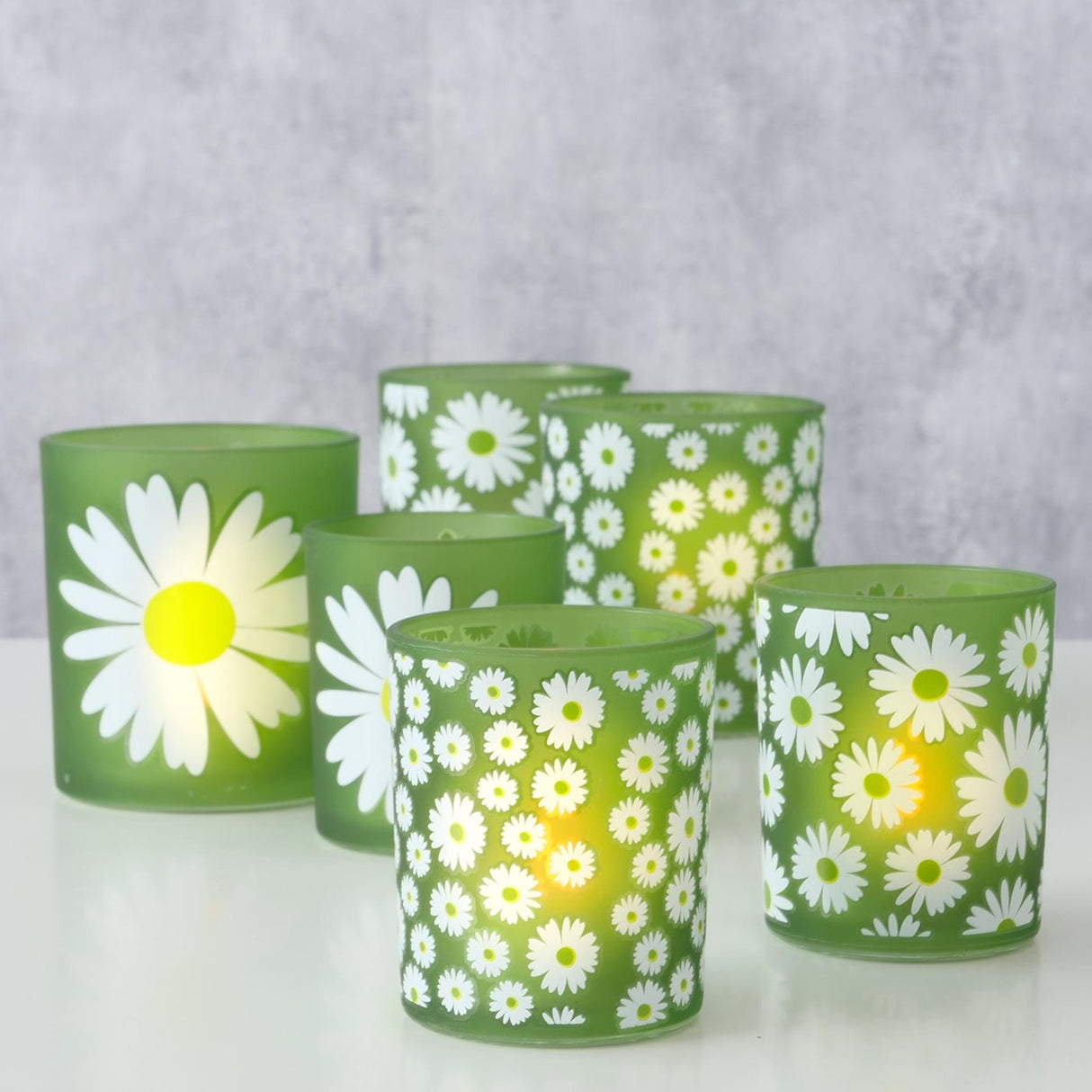 Boltze home lanterne marguerit 2-delt dia7x8,5cm 9x10,3cm glas