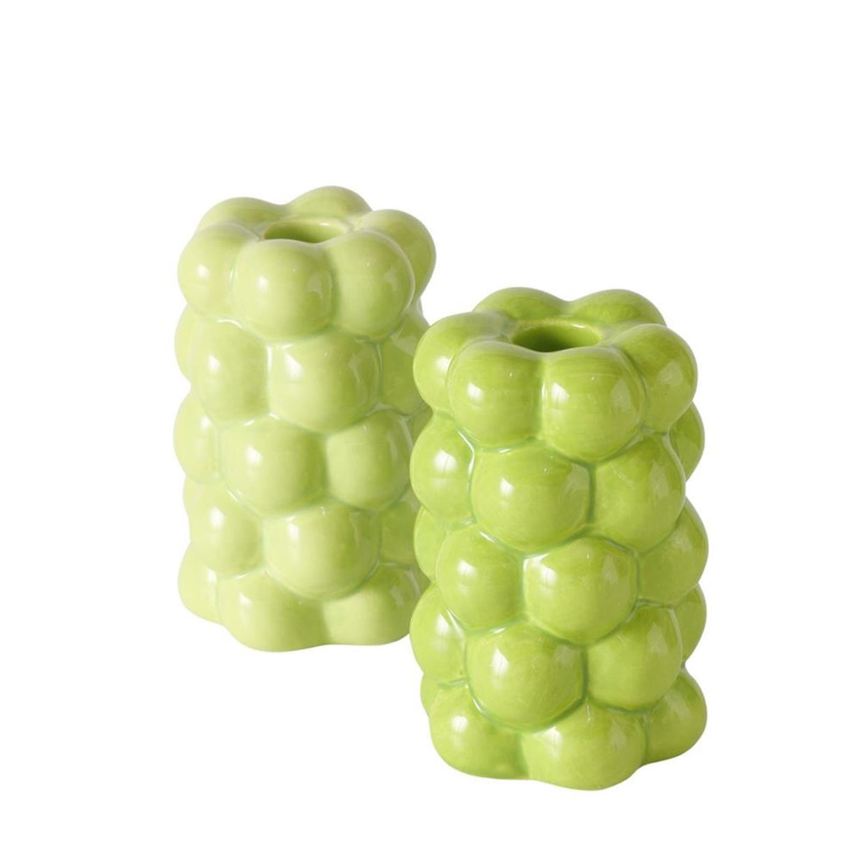 Boltze home lysestage verdura dia8x12cm dolomit lysegrøn grøn