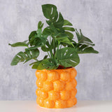 Boltze home urtepotte orange dia17x15cm porcelæn