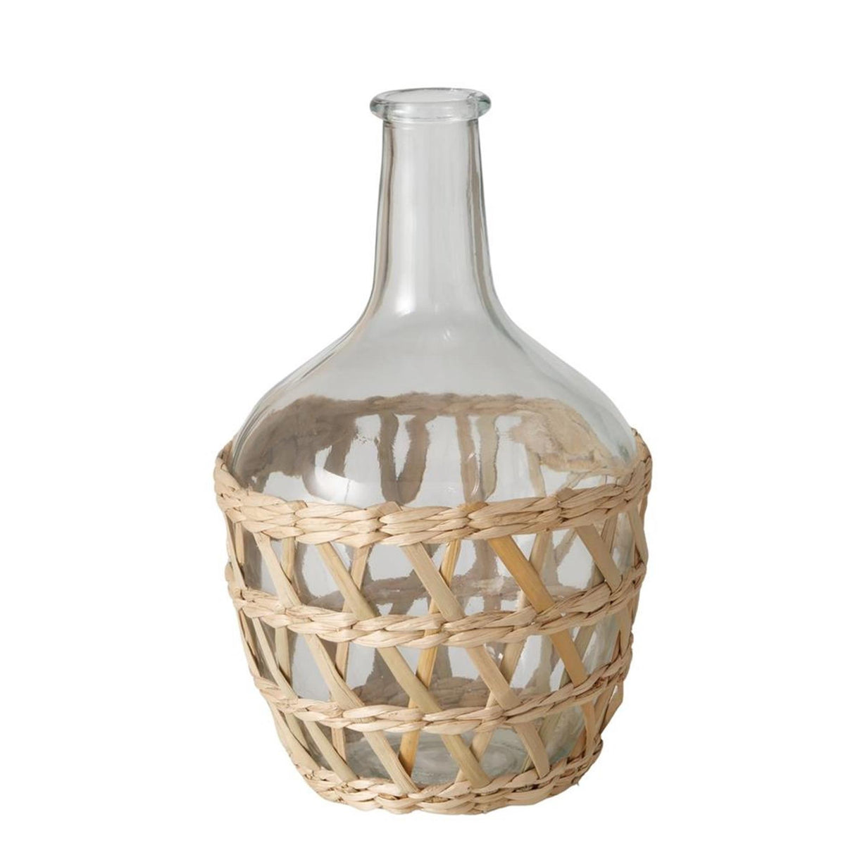 Boltze home vase torino dia16x25,8cm glas med sukkerrør