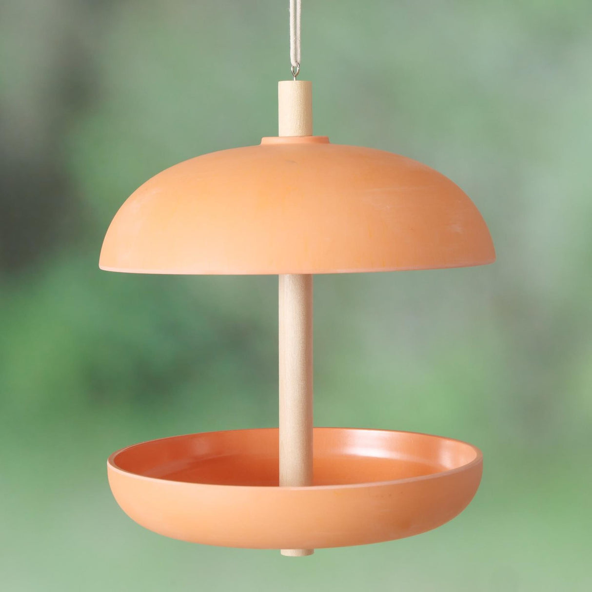 Boltze hjemmefuglefoder giardino dia21x29cm 200ml bambus, polyresin og jute orange
