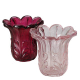 Boltze boligvase rosena dia11x10,5cm glaslakeret lys pink mørk pink