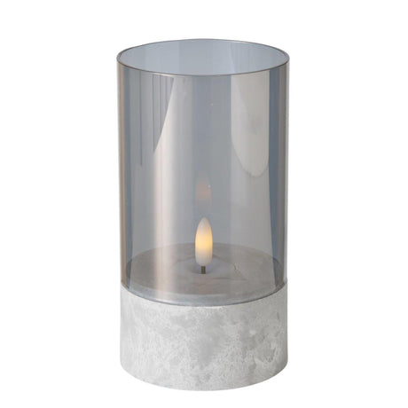 Boltze home led stearinlys livel med timer glas metal polypropylen ã˜8xh14.5cm