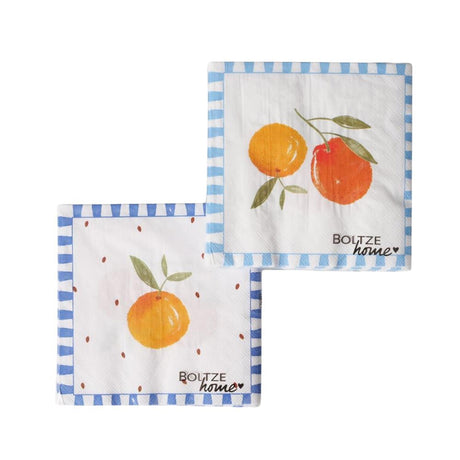 Boltze hjemmeservietter orange 20-delt papir fsc 33x33cm
