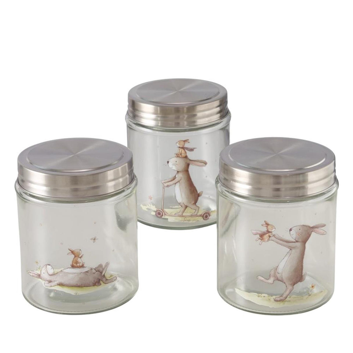 Boltze hjemmeopbevaringskrukke kanin 625 ml dia10x12cm glaskanin