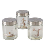 Boltze hjemmeopbevaringskrukke kanin 625 ml dia10x12cm glaskanin