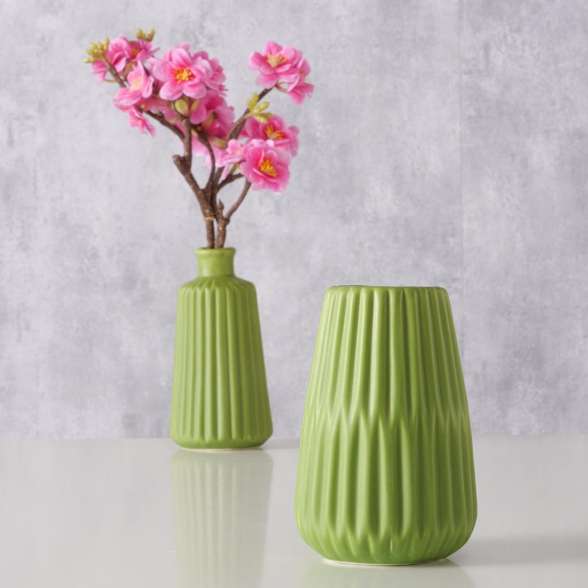 Boltze home vase esko dia10x17cm keramik grøn