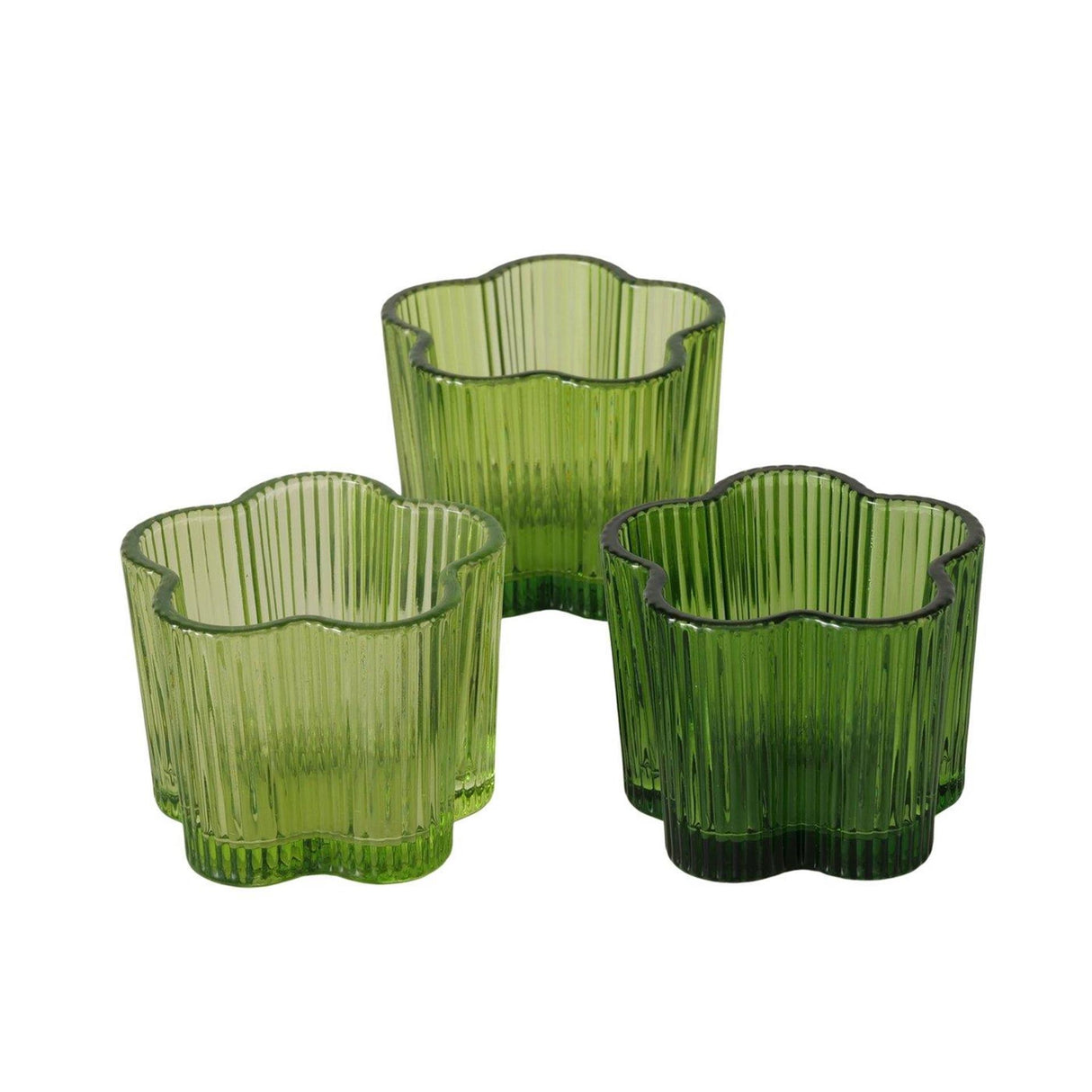 Boltze home fyrfadsstage fiona grønlakeret glas ã˜7,8xh6cm