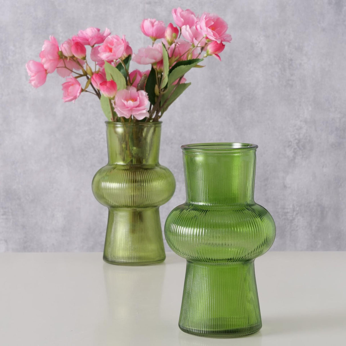 Boltze home vase glas grøn h20cm