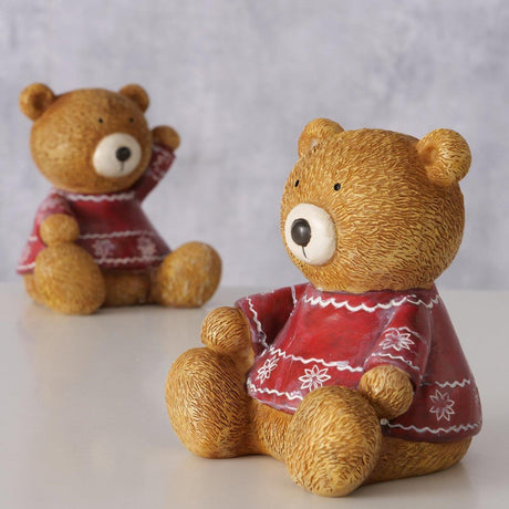 Boltze hjemmefigur bjørn bailey ã˜10xh11cm 2 assorteret